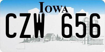 IA license plate CZW656