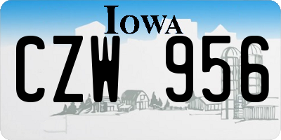 IA license plate CZW956