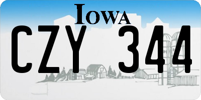 IA license plate CZY344