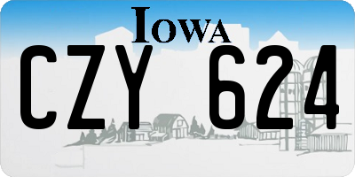 IA license plate CZY624