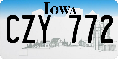 IA license plate CZY772