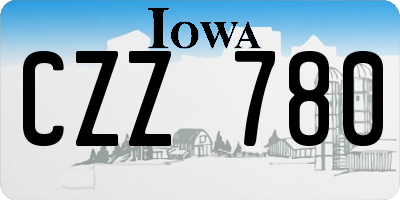 IA license plate CZZ780