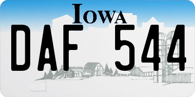 IA license plate DAF544