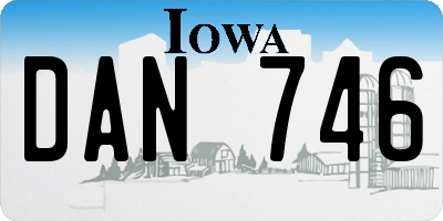 IA license plate DAN746