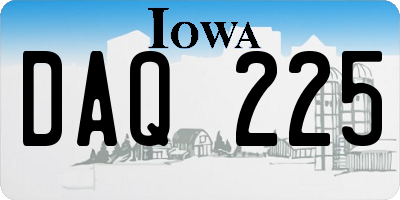 IA license plate DAQ225