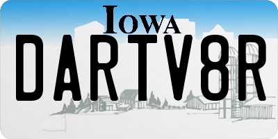 IA license plate DARTV8R