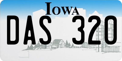IA license plate DAS320
