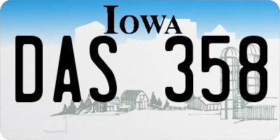 IA license plate DAS358