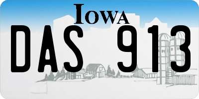 IA license plate DAS913