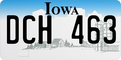 IA license plate DCH463