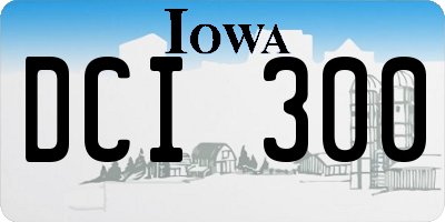 IA license plate DCI300