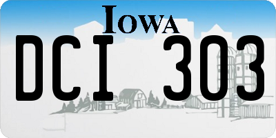 IA license plate DCI303