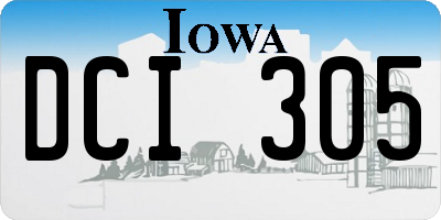 IA license plate DCI305