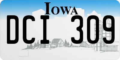 IA license plate DCI309