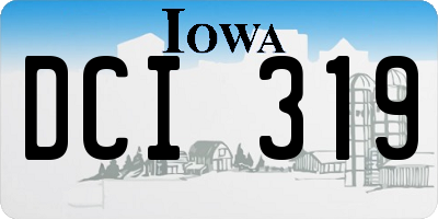 IA license plate DCI319