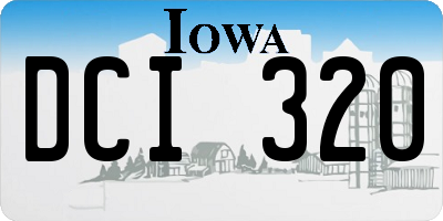 IA license plate DCI320