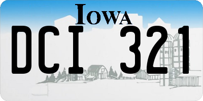 IA license plate DCI321