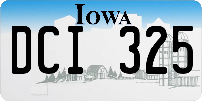 IA license plate DCI325