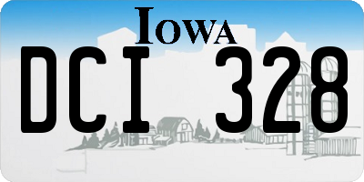 IA license plate DCI328