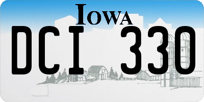 IA license plate DCI330