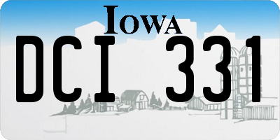 IA license plate DCI331
