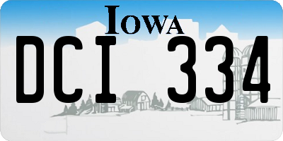 IA license plate DCI334