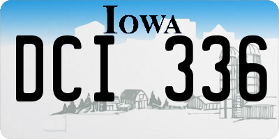IA license plate DCI336