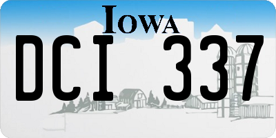 IA license plate DCI337