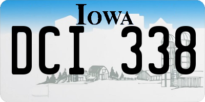 IA license plate DCI338