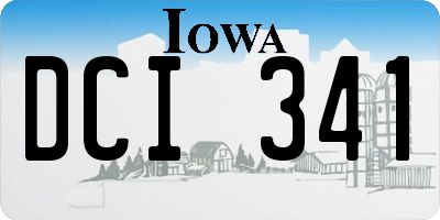 IA license plate DCI341