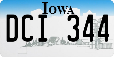 IA license plate DCI344