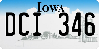 IA license plate DCI346