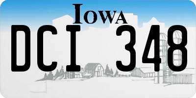 IA license plate DCI348
