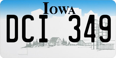 IA license plate DCI349