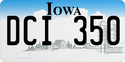 IA license plate DCI350