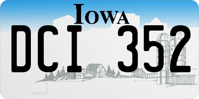 IA license plate DCI352