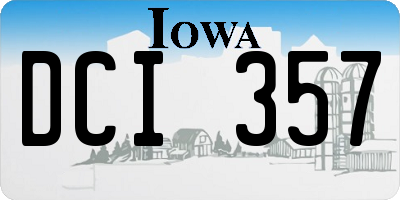IA license plate DCI357
