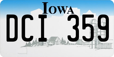 IA license plate DCI359