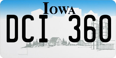 IA license plate DCI360