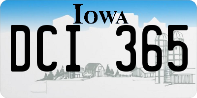 IA license plate DCI365
