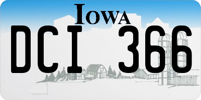 IA license plate DCI366