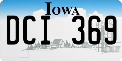 IA license plate DCI369