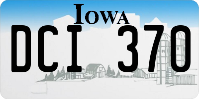 IA license plate DCI370