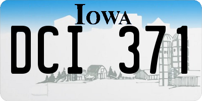 IA license plate DCI371
