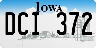 IA license plate DCI372