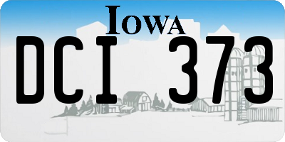 IA license plate DCI373