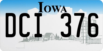 IA license plate DCI376