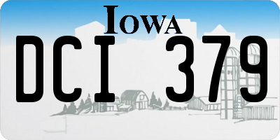 IA license plate DCI379