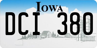 IA license plate DCI380