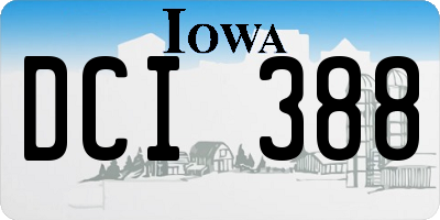 IA license plate DCI388